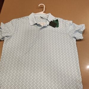 Bonobos Sky Blue Geometric Polo Shirt